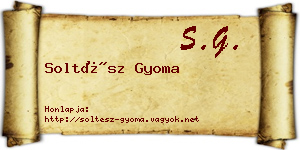 Soltész Gyoma névjegykártya